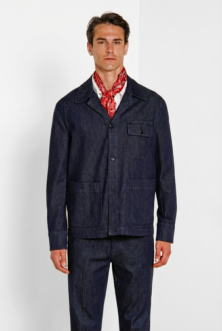 Work men's overshirt jacket in denim