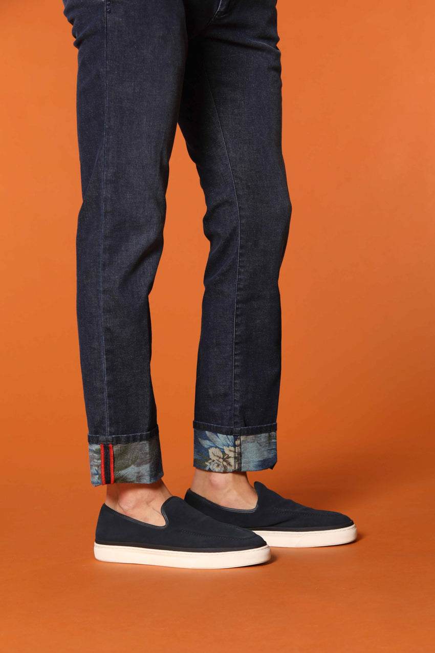 Milano Under 5 Poches pantalon chino homme en denim avec impression intérieure Safari coupe Slim