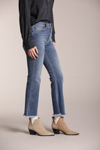 Foto 3 Olivia pantalone 5 tasche donna in denim stretch con fondo a trombetta slim fit