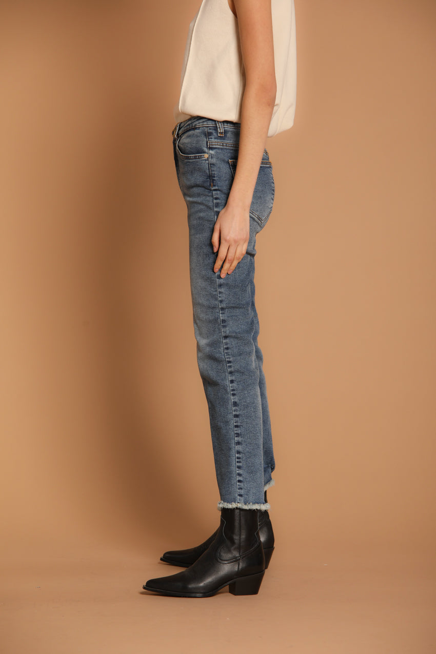 Olivia pantalón mujer 5 bolsilllos trompeta en denim stretch ajuste slim