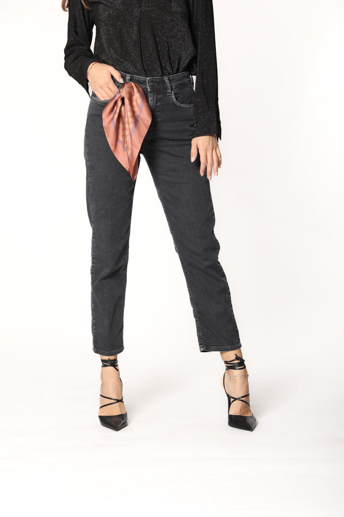 Immagine 1 di pantalone 5 tasche da donna in denim colore nero modello agnes di Mason's 