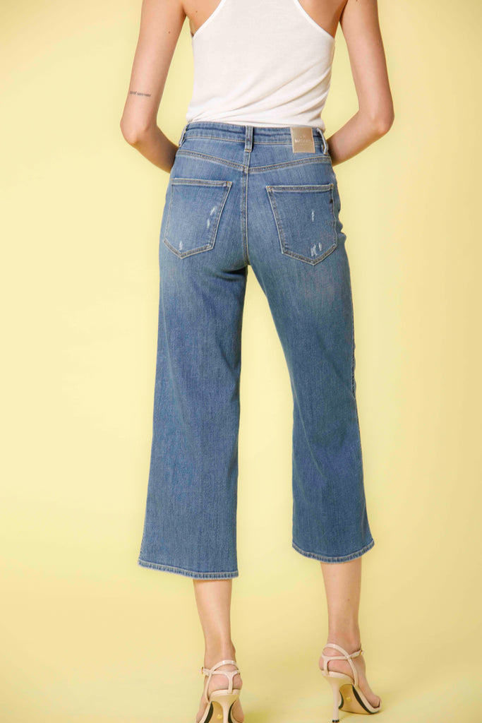 Immagine 4 di pantalone donna 5 tasche in denim blu navy modello Samantha di Mason's