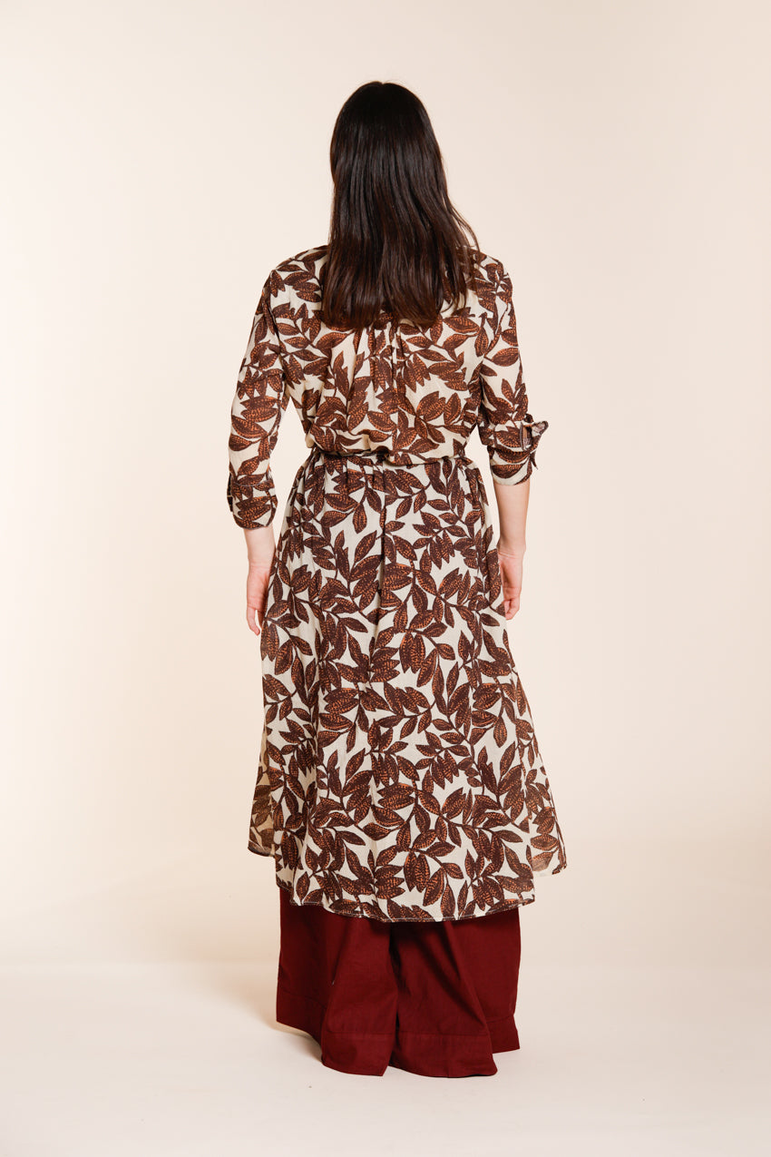 Nicole Dress robe femme en mousseline de coton imprimé ramage