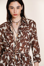 Nicole Dress robe femme en mousseline de coton imprimé ramage