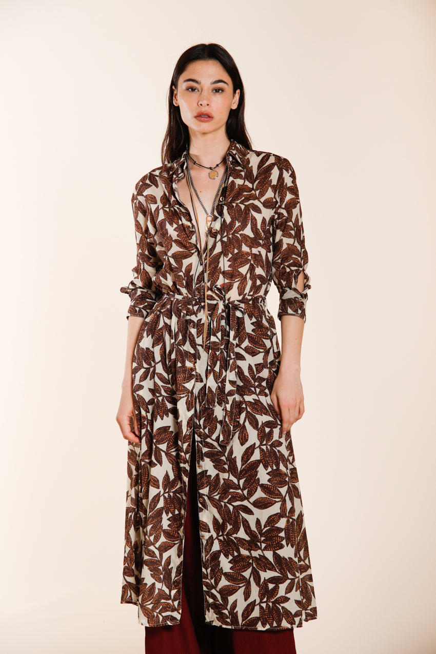 Nicole Dress robe femme en mousseline de coton imprimé ramage