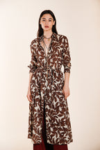 Nicole Dress robe femme en mousseline de coton imprimé ramage