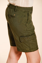 Chile bermuda cargo mujer en twill ligero stretch slim fit