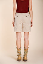 Chile bermuda cargo femme en twill léger stretch slim fit