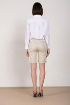 New York bermuda chino donna in raso stretch slim fit