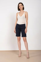 New York bermuda chino donna in raso stretch slim fit