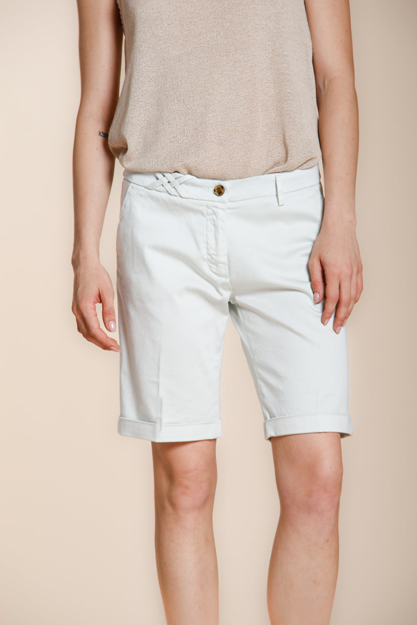 New York bermuda chino mujer en raso stretch slim fit