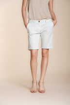 New York women's chino bermuda in stretch satin slim fit