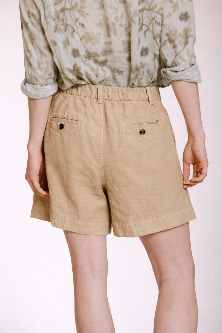 Dallas bermuda cargo donna in cotone fiammato relaxed fit