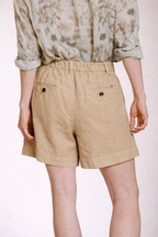 Dallas bermuda cargo donna in cotone fiammato relaxed fit