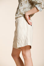 Dallas women's cargo bermuda in slub cotton relaxed fit