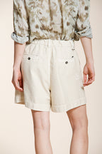 Dallas women's cargo bermuda in slub cotton relaxed fit