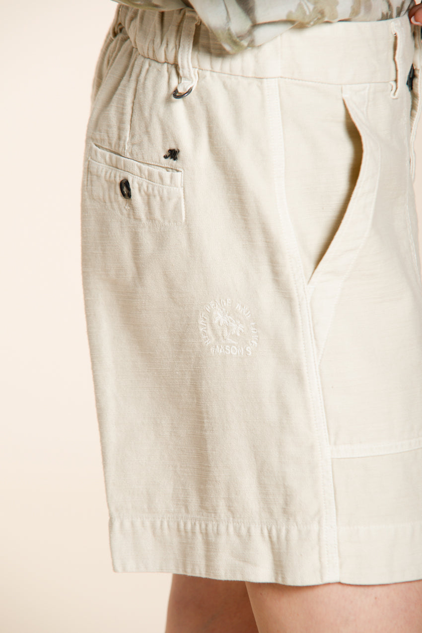 Dallas women's cargo bermuda in slub cotton relaxed fit