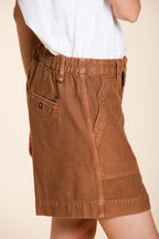 Dallas women's cargo bermuda in slub cotton relaxed fit