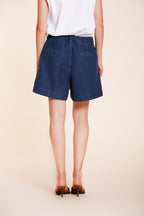 Dallas bermuda cargo donna in cotone fiammato relaxed fit