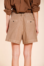 Dallas bermuda cargo mujer en algodón flameado relaxed fit