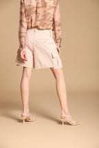 Judy bermuda cargo donna in panama fiammata di cotone relaxed fit