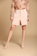 Judy bermuda cargo donna in panama fiammata di cotone relaxed fit