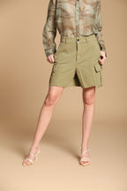 Judy bermuda cargo mujer en panamá flameado de algodón relaxed fit