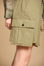 Judy bermuda cargo mujer en panamá flameado de algodón relaxed fit