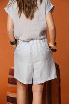 New York Cozy bermuda chino mujer en tejido de estera relaxed fit