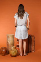 New York Cozy bermuda chino mujer en tejido de estera relaxed fit