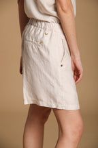 New York Cozy Bermuda Chino Damen in Strohgewebe Relaxed Fit