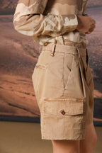 New York 1 Pinces Cargo Bermuda Cargo Damen in leichtem Baumwolltwill Relaxed Fit