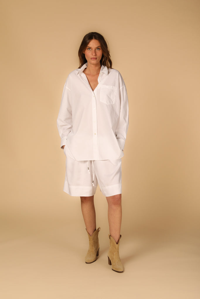immagine 2 di camicia donna modello Lauren colore bianco fit over di Mason's