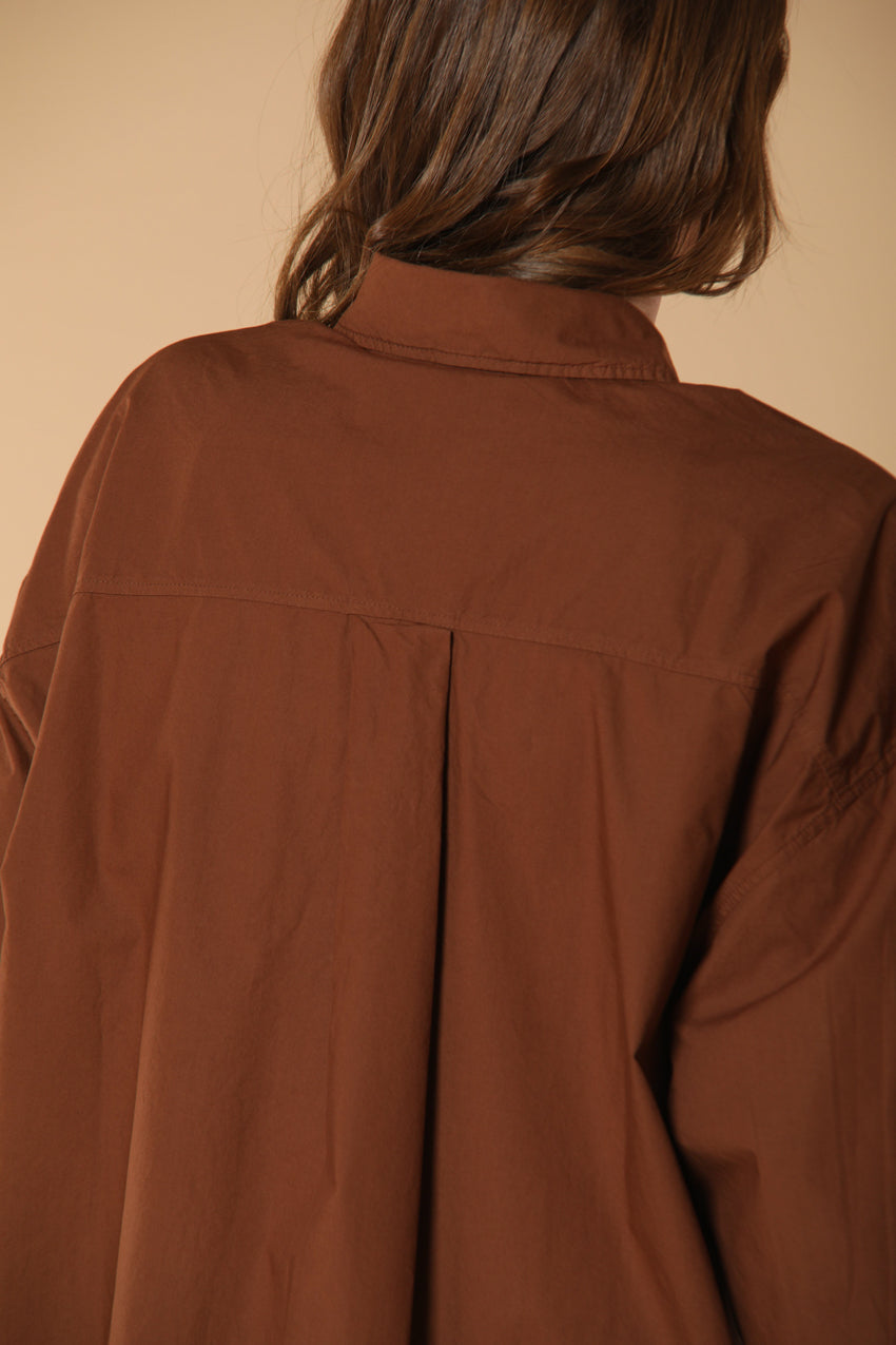 Lauren camisa de mujer de manga larga en popelina