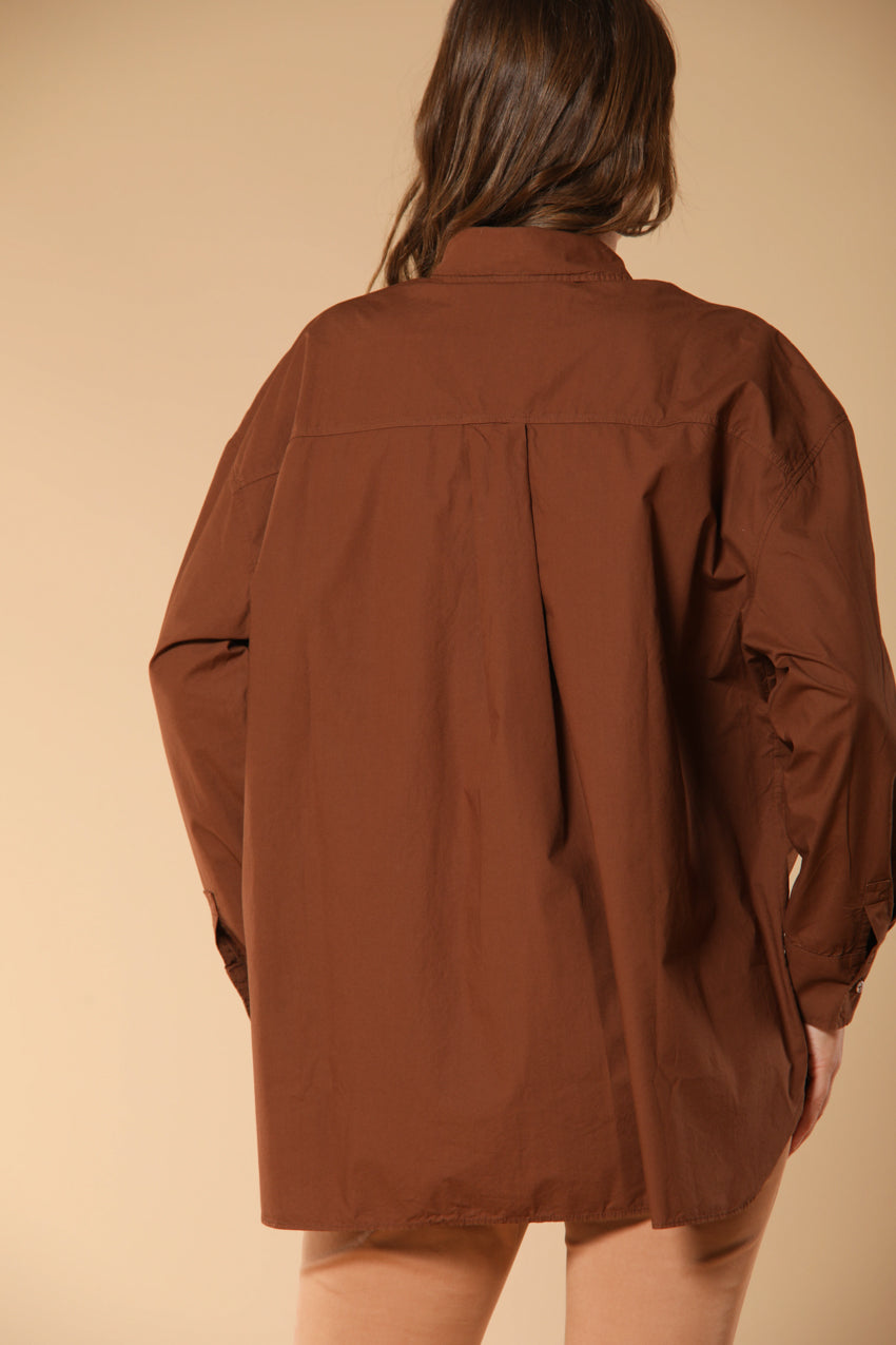 Lauren camisa de mujer de manga larga en popelina