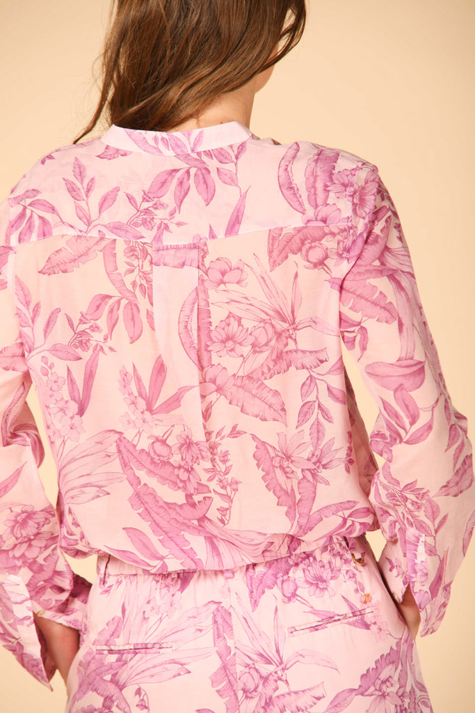 immagine 4 di camicia donna modello Delhi pattern fiori colore lilla di Mason's