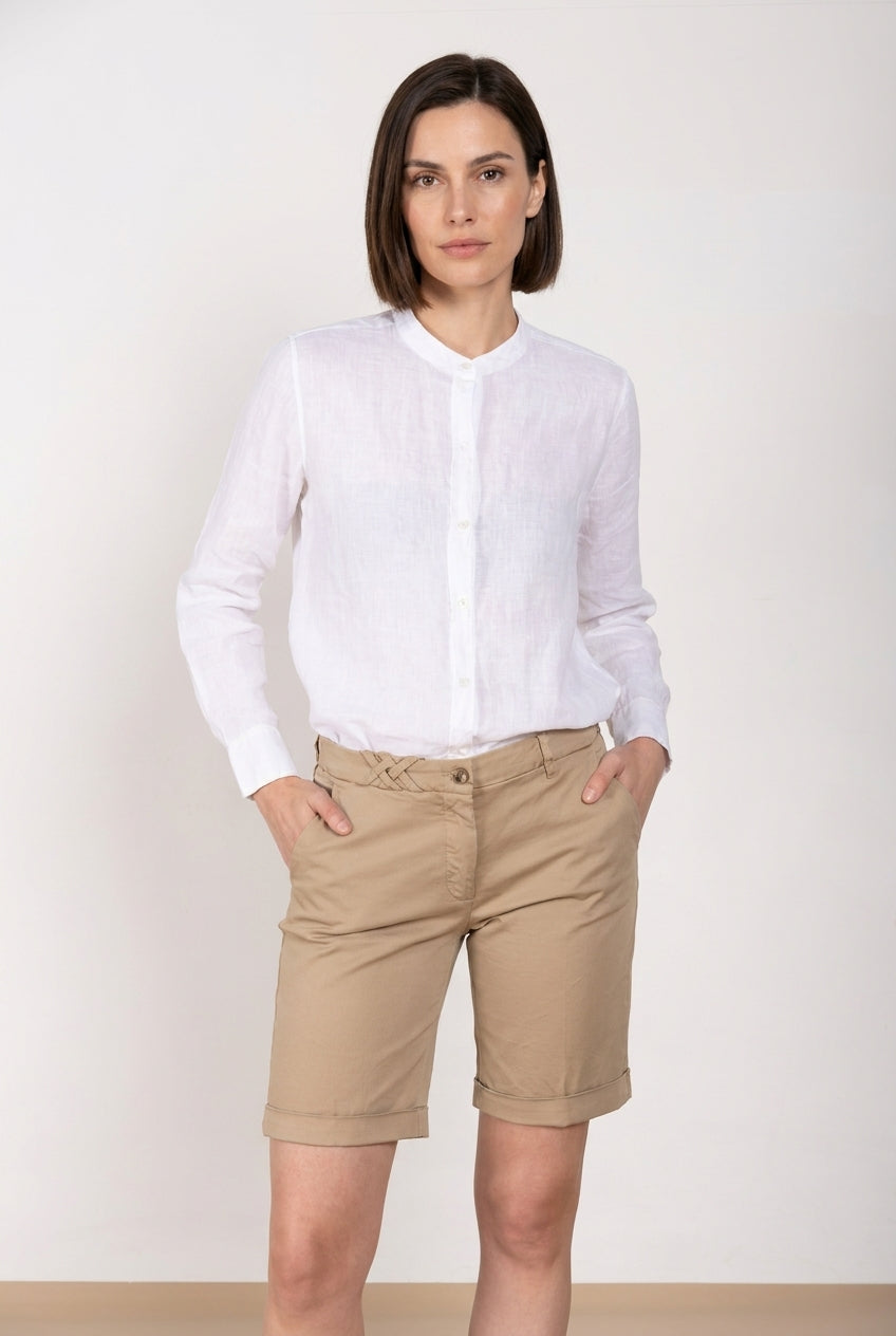 Delhi chemise femme à manches longues en toile de lin