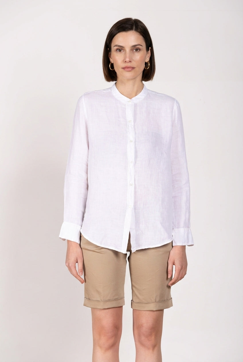 Delhi chemise femme à manches longues en toile de lin