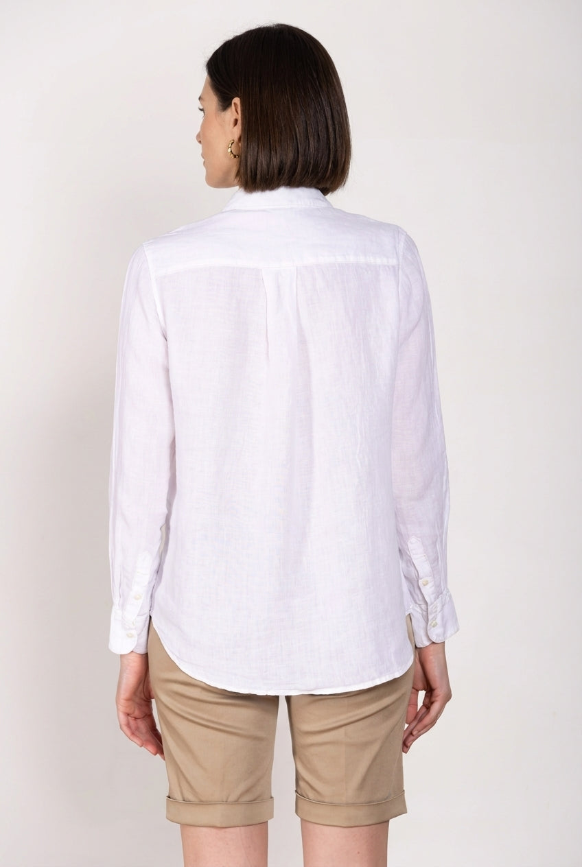 Delhi chemise femme à manches longues en toile de lin