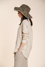 Delhi camisa mujer de manga larga en tela de lino