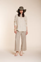 Delhi camisa mujer de manga larga en tela de lino