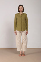 Delhi chemise femme à manches longues en toile de lin