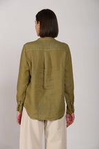 Delhi chemise femme à manches longues en toile de lin