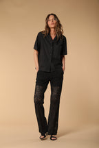 Florida camisa de mujer de manga corta en popelina