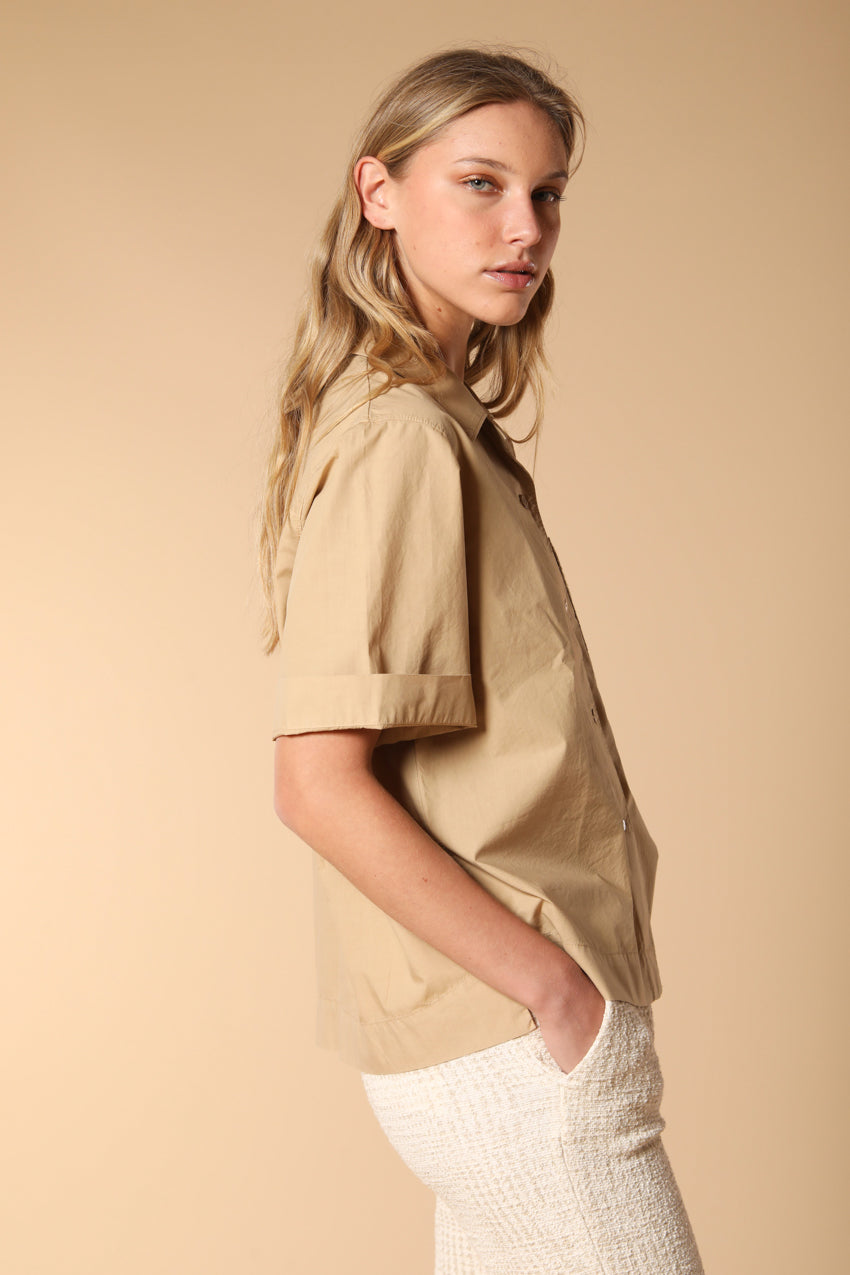 Florida chemise femme à manches courtes en popeline