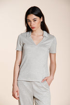 Ada Hemd Damen Kurzarm aus Lurex-Trikot