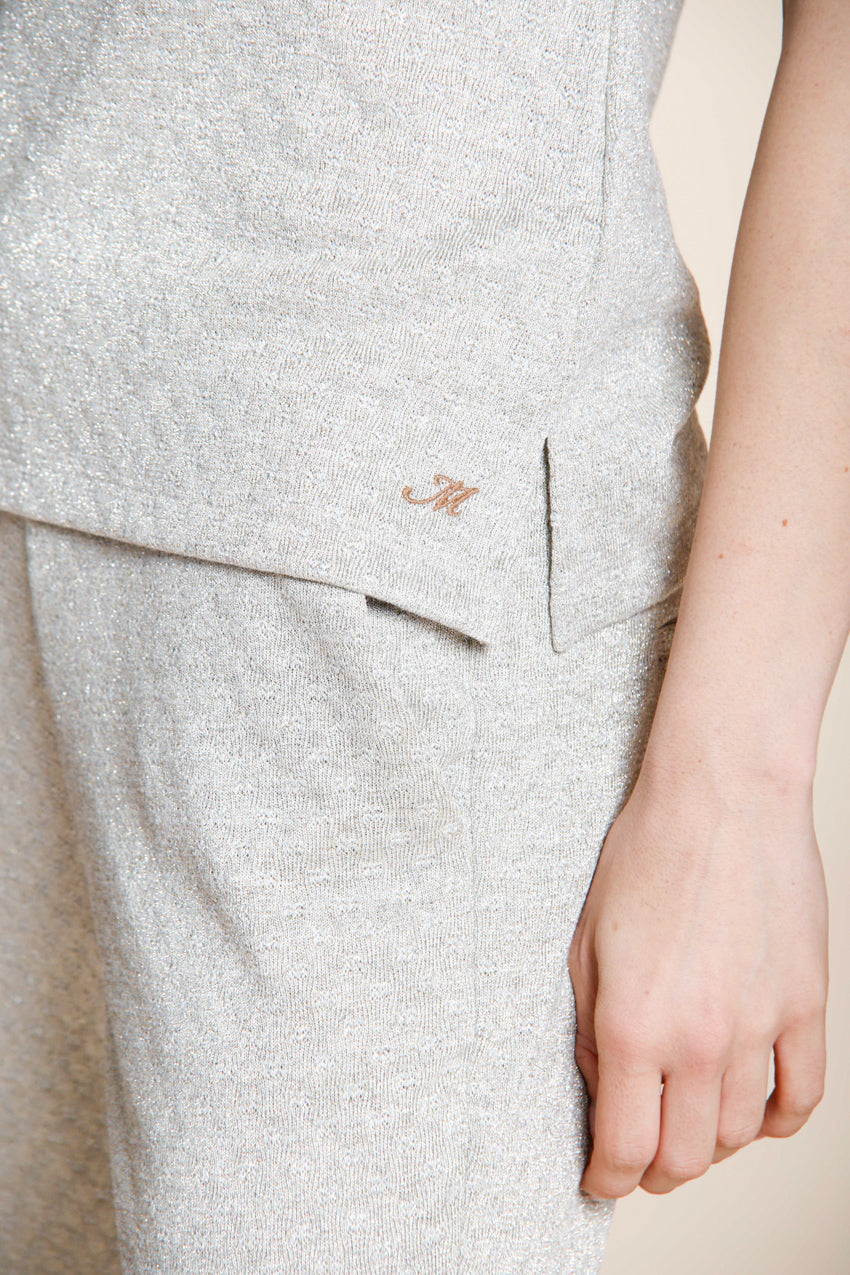 Ada Hemd Damen Kurzarm aus Lurex-Trikot