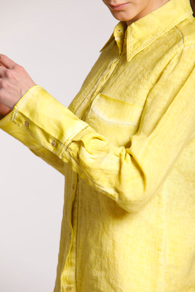 Nicole Patch camicia a manica lunga da donna in lino Icon Washes