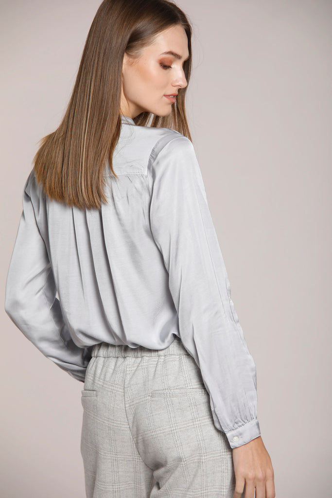 Immagine 4 di camicia da donna in viscosa, colore grigio chiaro, modello Margherita Shirt di Mason's