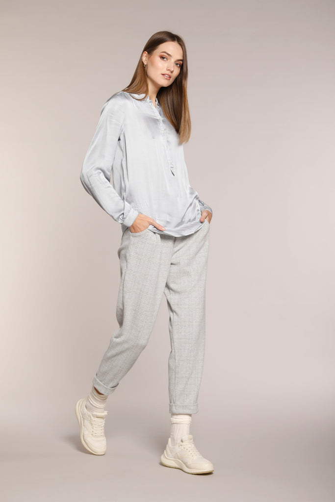Immagine 3 di camicia da donna in viscosa, colore grigio chiaro, modello Margherita Shirt di Mason's